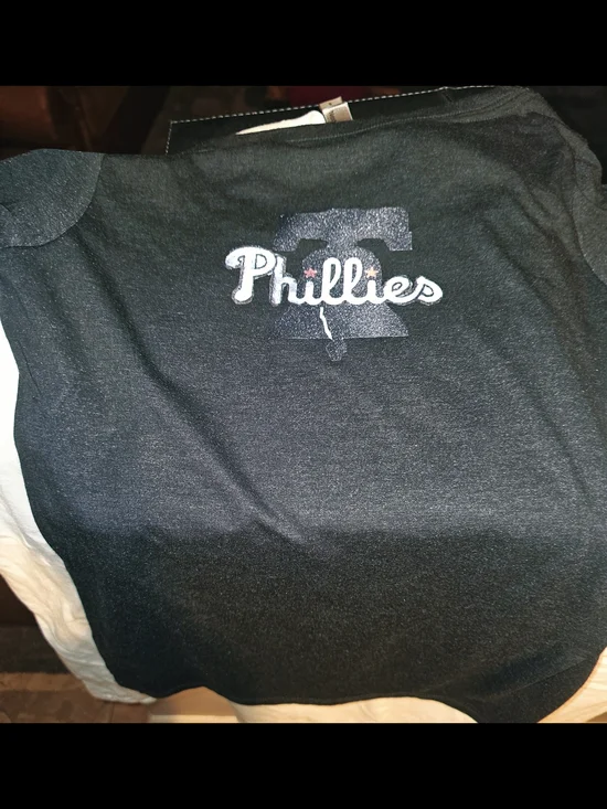 Next Level Apparel Black Philadelphia Phillies Graphic Tee - Picture 2 of 5